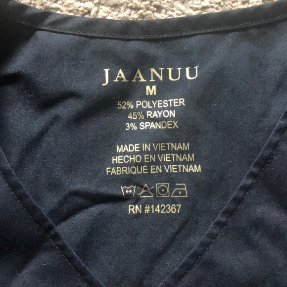 Jaanuu Black Tulip Top Scrubs - Picture 4 of 5